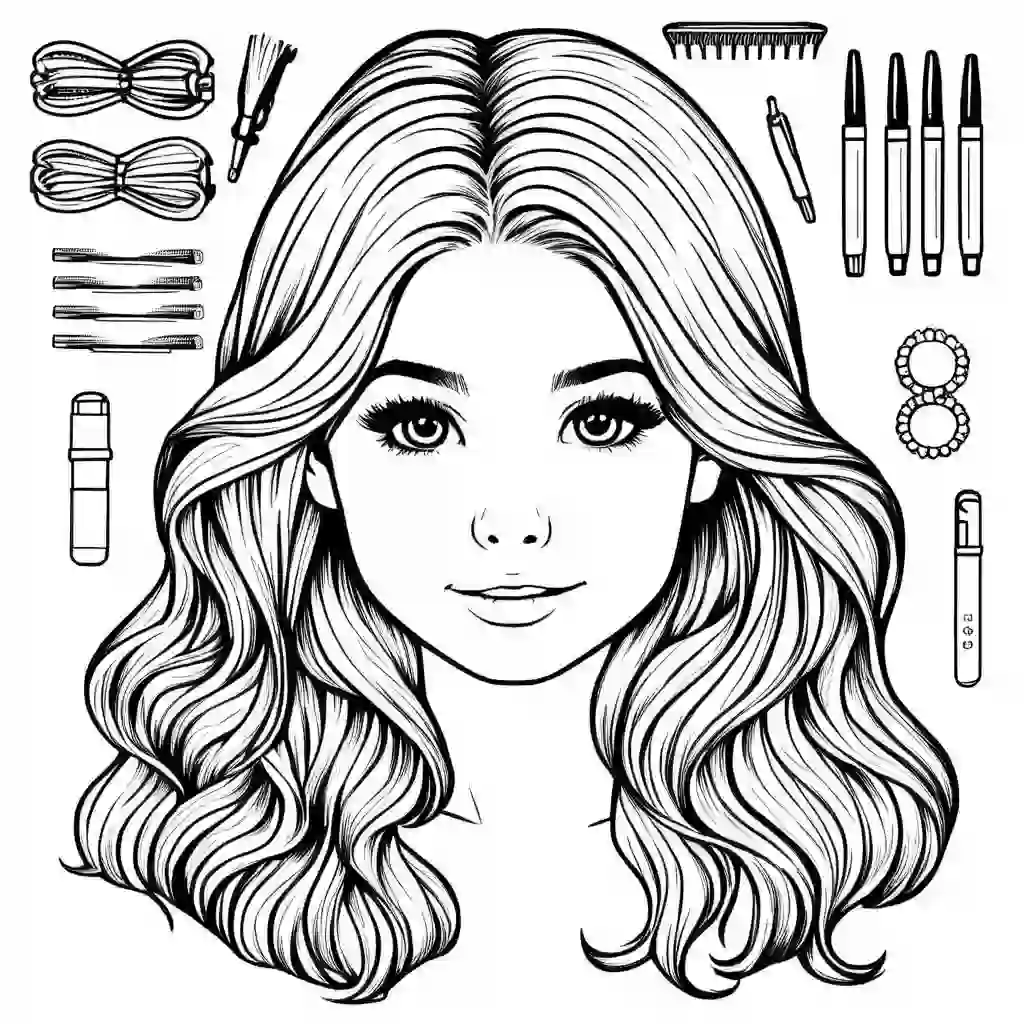 Hair Clips coloring pages